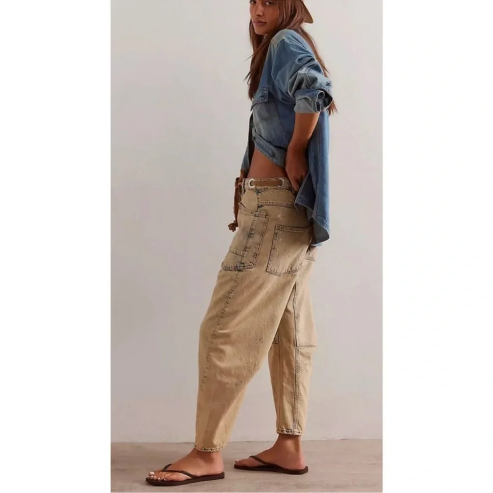 We The Free Moxie Low Slung Pull On Barrel Jeans (NWT) - Picture 6 of 8